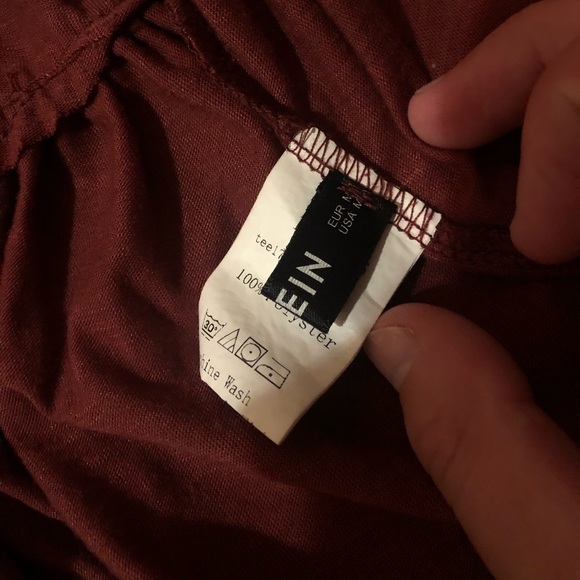 SHEIN maroon peplum blouse. - Picture 3 of 3